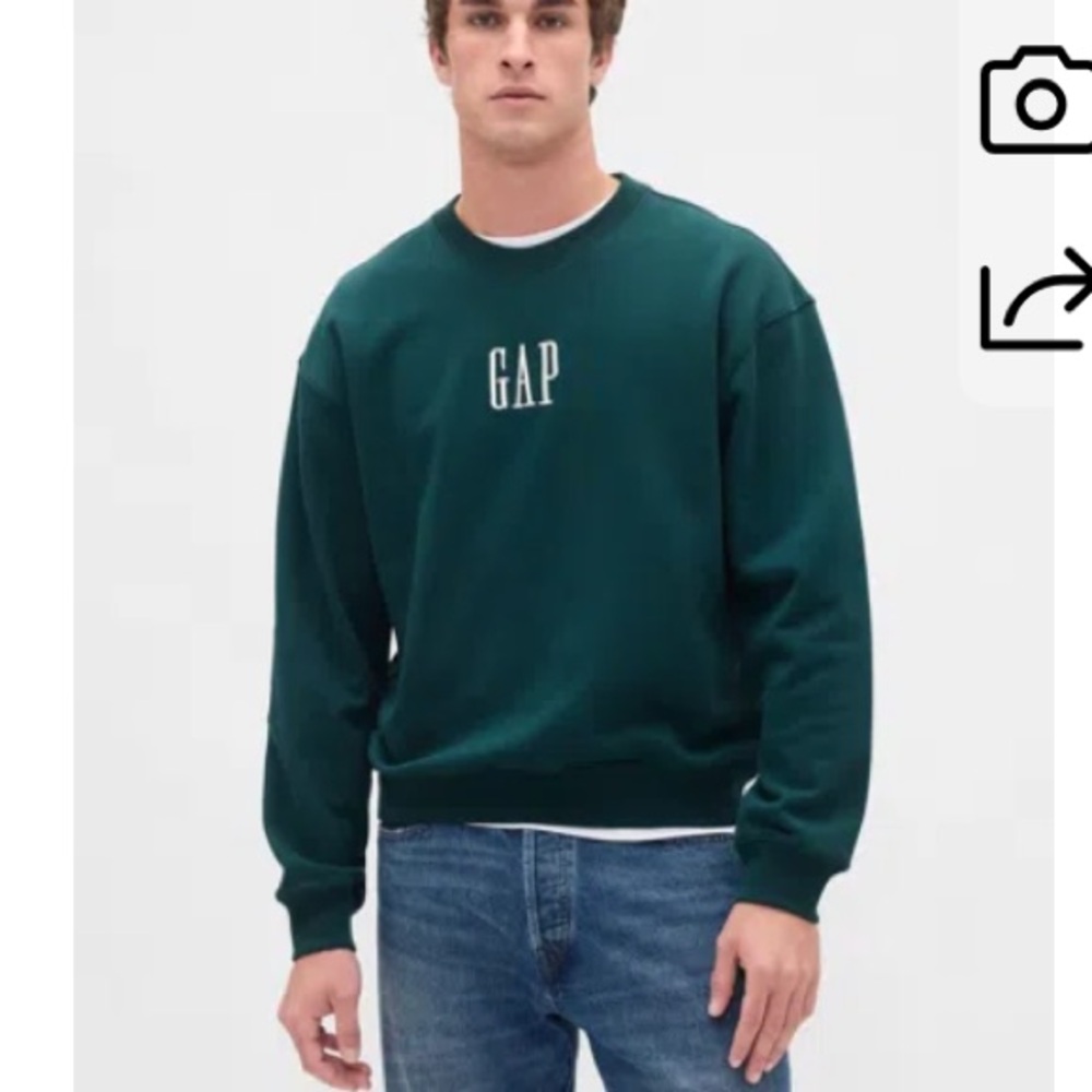 GAP Men's Teal Crewneck Sweater